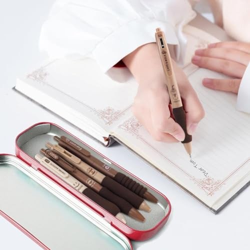 AARUX 5 Pcs Gel Pens Cute Coffee Pen, Retractable 5 Smooth Writing Aesthetic Ball Point Pen, Quick Dry Black 0.5mm Gel Ink Pen For Kids, Office, School, Supplies Gifts for Boy, Girls, Women, Men - Image 3