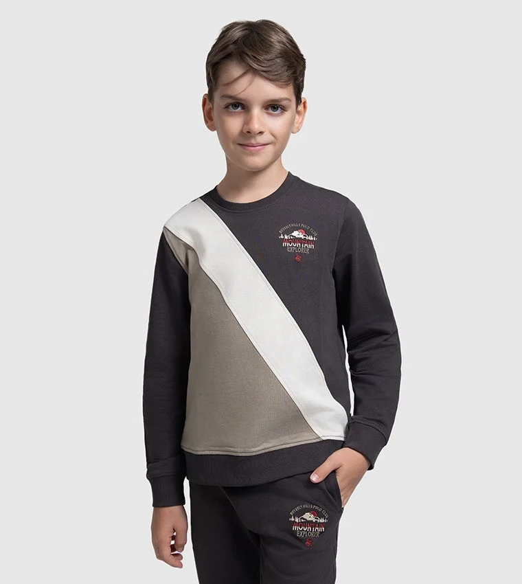 Color Block Casual Pullover