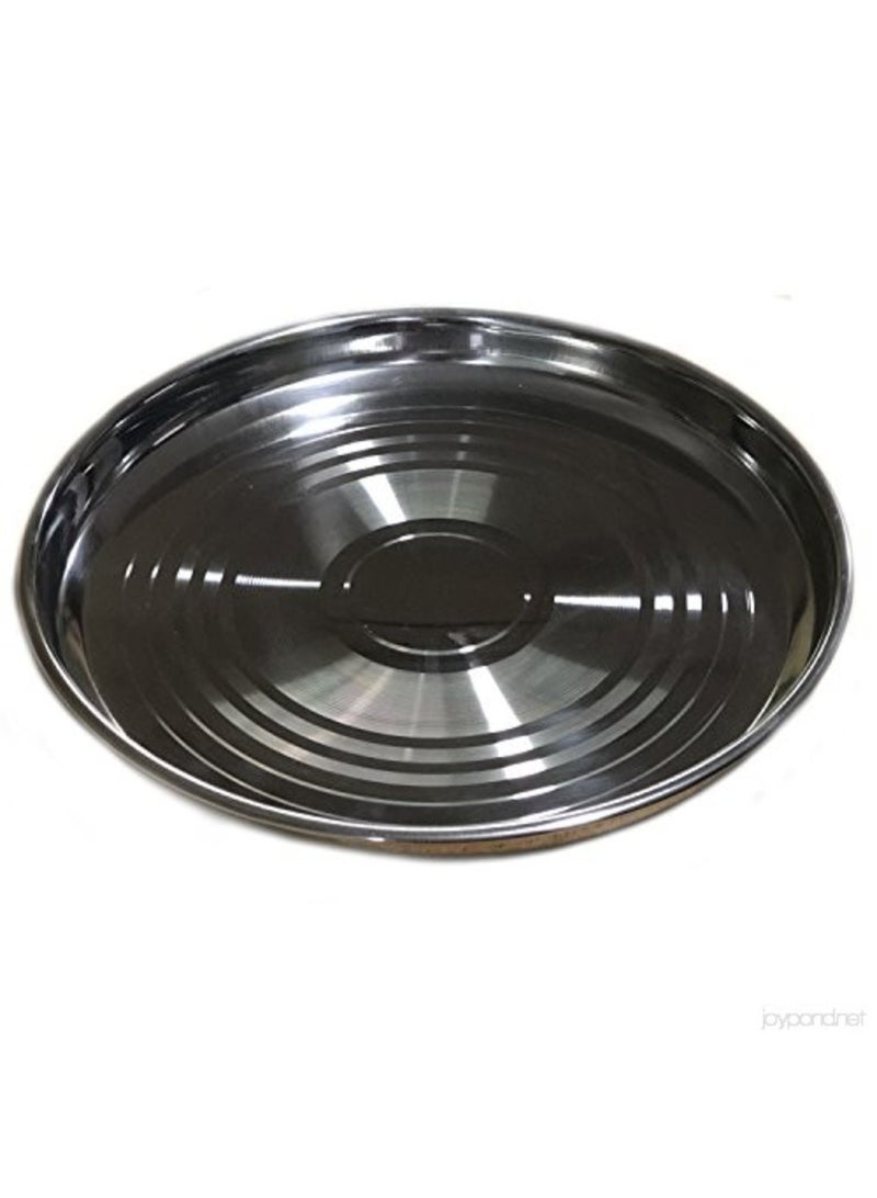 Chefline Stainless Steel Big Round Thali Plate,  18 inch