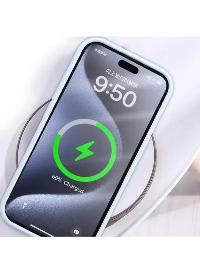 Mobcos New iPhone 17 Black Luxury Magnetic Compatible for iPhone Series – Shockproof, Slim Fit, Soft-Touch Protective Cover with Magnetic Wireless Charging Support