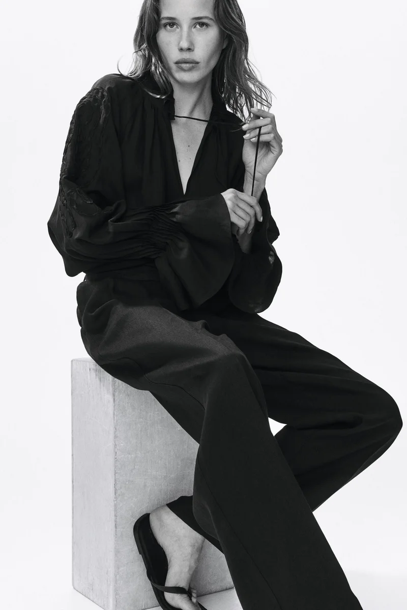 H&M Tailored linen trousers