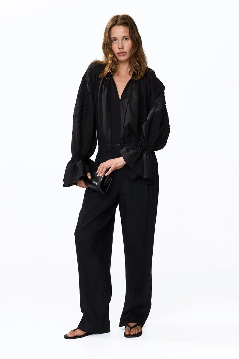 H&M Tailored linen trousers