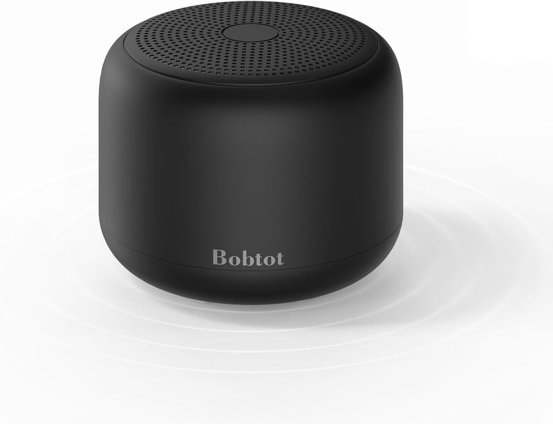 مكبر صوت بلوتوث محمول من Bobtot مع حزام سهل الحمل، لاسلكي مقاوم للماء IPX5، صوت ستيريو عالٍ، 20 ساعة تشغيل، بطارية قابلة للشحن، ميكروفون مدمج، أسود - Image 1