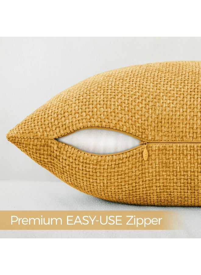 VIUAUAX وسادة شينير وسادة سادة 45 × 45 CM وسادة الديكور الحديثة وسادة 2 وسادة الصليب المزارع - Image 3