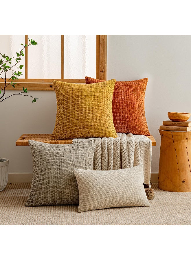 VIUAUAX وسادة شينير وسادة سادة 45 × 45 CM وسادة الديكور الحديثة وسادة 2 وسادة الصليب المزارع - Image 5