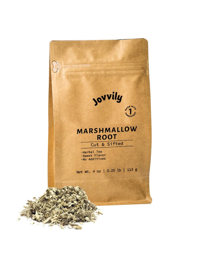 Jovvily Marshmallow Root - 4 oz - Cut & Sifted - Herbal Tea - Image 1
