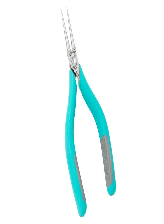 Erem Weller Erem 2443P 5 3/4 Fine Round Nose Plier with Smooth Jaws and Ergonomic Handles, Silver, Blue - Image 2