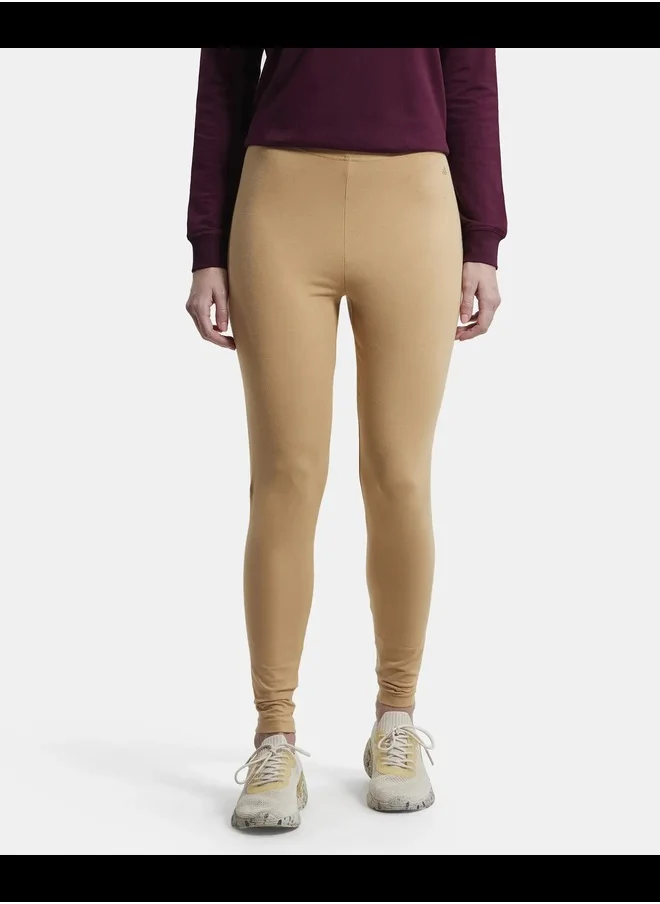 جوكي Jockey AW87 Women's Super Combed Cotton Elastane Stretch Leggings with Ultrasoft Waistband