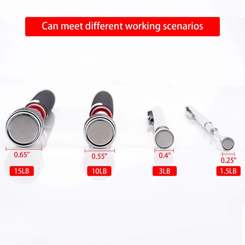 Awpeye Magnetic Pick Up Tool 4 Pack, Telescopic Magnet Stick (1.5LB 3LB 10LB 15LB) Birthday for Men, Dad, Husband, Christmas for Men Him Stocking Stuffers, Boyfriend Husband Dad Present - Image 3