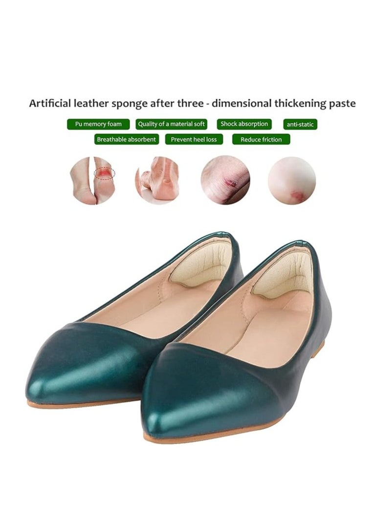 Heel Grips Liner Cushions Inserts for Heel Pads Snugs for Shoe Too Big Men Women, Filler Improved Shoe Fit and Comfort, Stop Heel Slip and Blister 4 Pairs/Apricot+Black