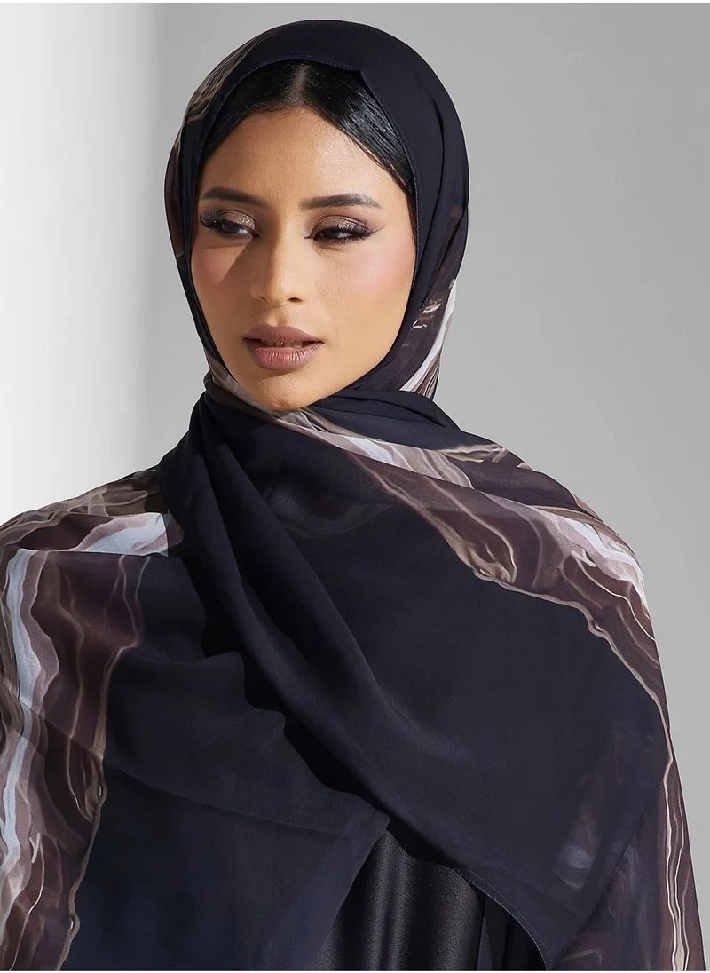 Meem by Mariyah Printed Abaya