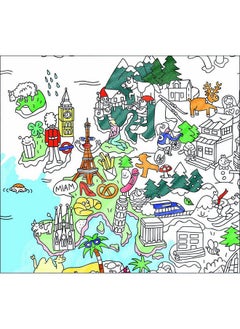 omY Giant Coloring Poster, Atlas, Around The World, 40 X 28 Inches, Creative Play And Fun For Kids And Adults  - Image 5