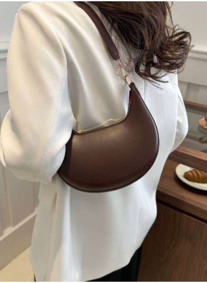 عرب شنطة كروس بودي نسائية، ستايل فرنسي عصري، لون بني قهوة، تصميم أنيق وعملي، مثالية للعمل والخروجات اليومية - Image 2