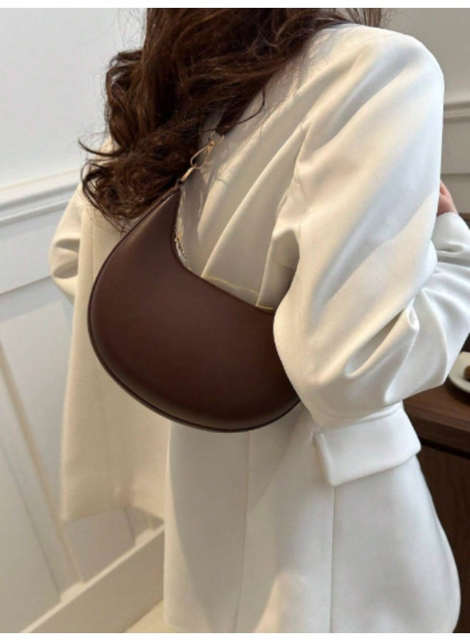 عرب شنطة كروس بودي نسائية، ستايل فرنسي عصري، لون بني قهوة، تصميم أنيق وعملي، مثالية للعمل والخروجات اليومية - Image 1