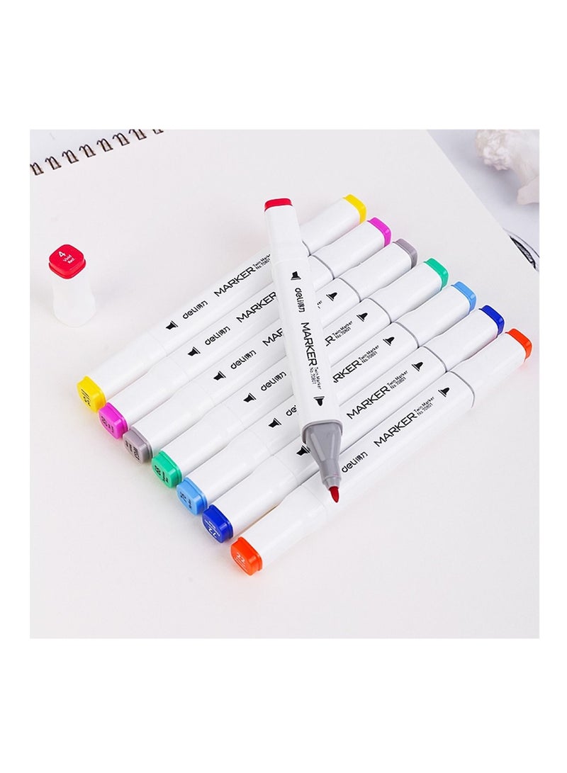 Deli 48 قطعة من أقلام الرسم المزدوجة الجوانب متعددة الألوان - Image 5