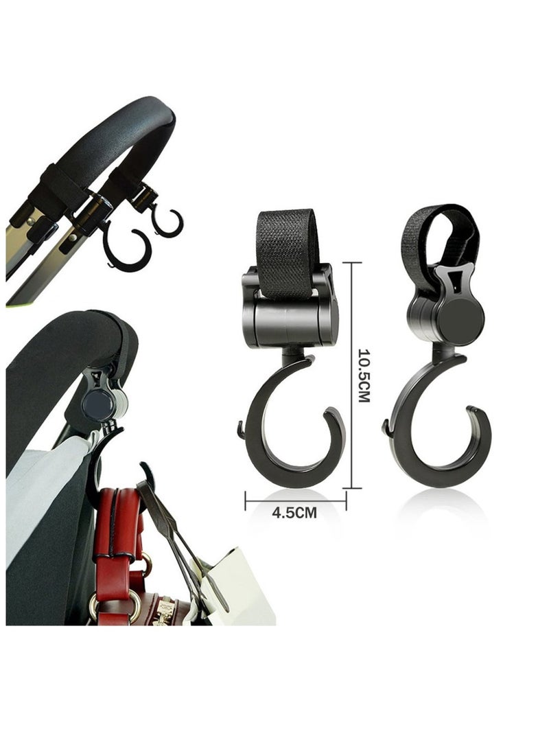 Zikra Buggy Grippers & Pram Clips Set 6 Stoller Clips & 2 Hooks Pram Muslin Blanket Clamps Stroller Pegs to Hook Toys Cover Toys - Image 4