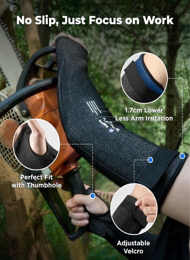 toolant ANSI A6 Cut Resistant Sleeves, Cooling Arm Protection Sleeves for Gardening, PFAS Free Arm Protectors for Thin Skin and Bruising, Construction, Pet Grooming, Black, 1 Pair - Image 4