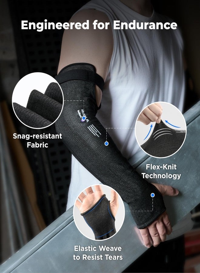 toolant ANSI A6 Cut Resistant Sleeves, Cooling Arm Protection Sleeves for Gardening, PFAS Free Arm Protectors for Thin Skin and Bruising, Construction, Pet Grooming, Black, 1 Pair - Image 5
