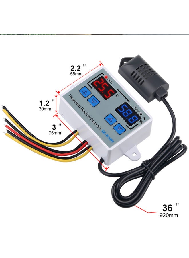 نيبمينينت جهاز تحكم رقمي مزدوج في درجة الحرارة والرطوبة متعدد الألوان - Image 4