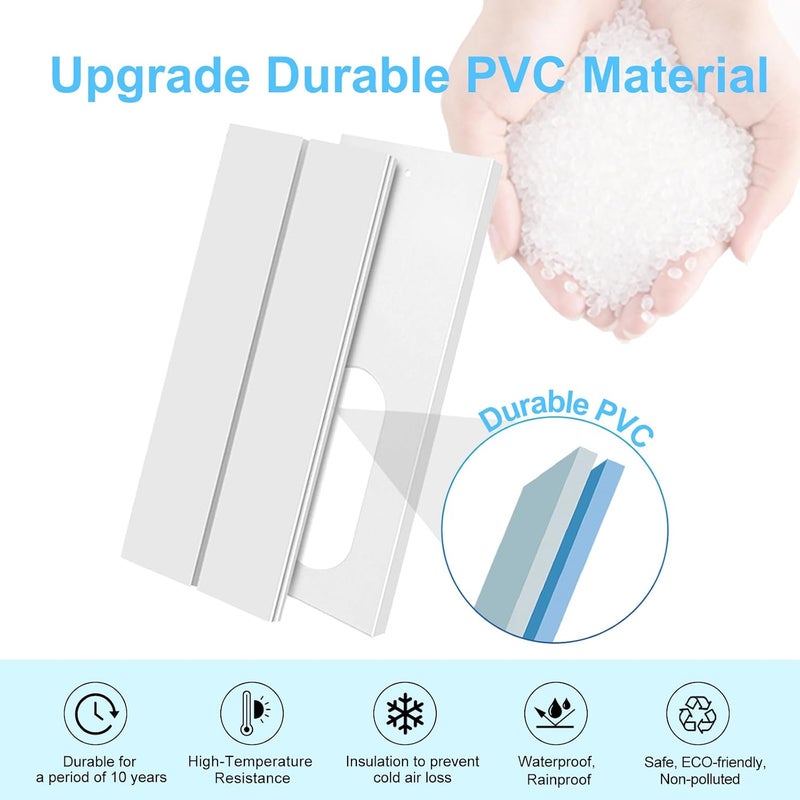 IKSTAR Portable AC Window Vent Kit, [2023 SEAMLESS] Universal Portable Air Conditioner Window Kit, Sliding Window AC Vent Kit, Fit for All AC with 5.1"/5.9" Exhaust Hose, Adjust Length from 16.9" to 62" - Image 3