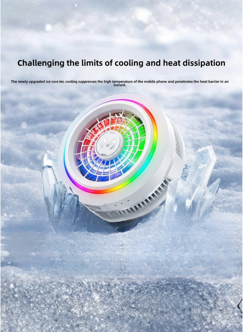 Memo CX20 Magnetic Smartphone Cooler, 15W Semiconductor Phone Cooling Fan with AI Smart Temperature Control, RGB Gaming Radiator, Magnetic Back Clip Mobile Phone Cooler for iPhone 12/13/14/15/16/17 Series, Android Phones, iPad Tablets, Live Streaming, Gaming & Vlogging - Image 2