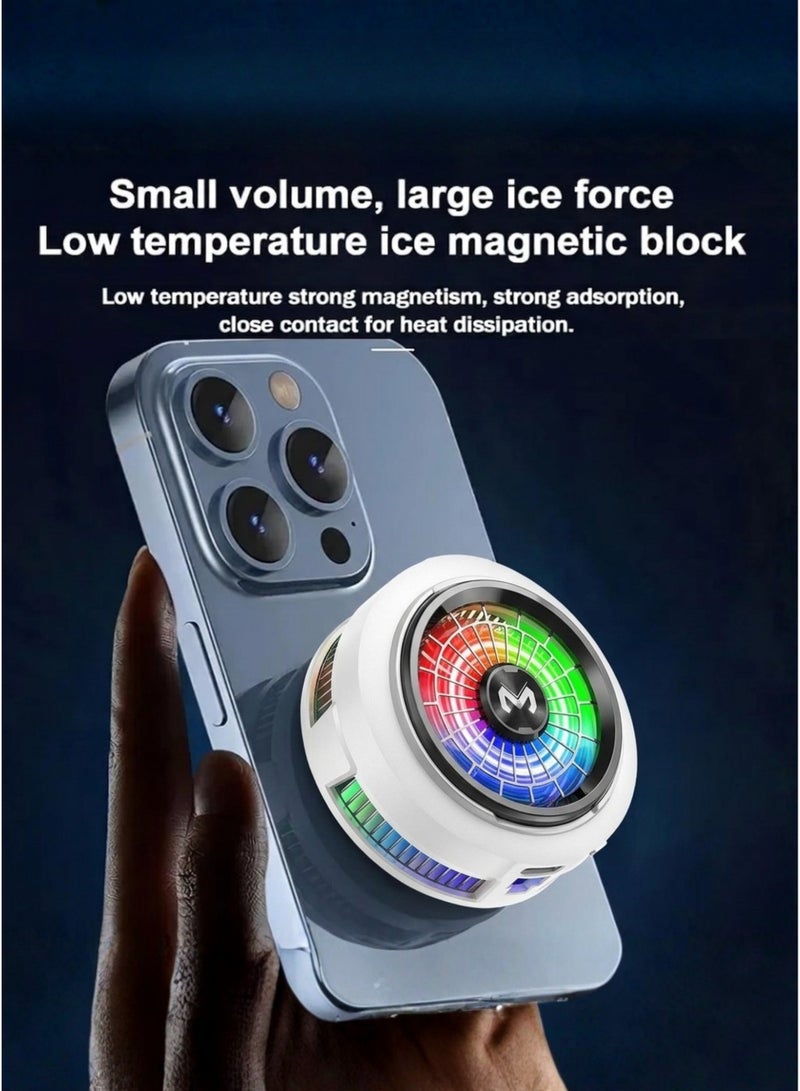 Memo CX20 Magnetic Smartphone Cooler, 15W Semiconductor Phone Cooling Fan with AI Smart Temperature Control, RGB Gaming Radiator, Magnetic Back Clip Mobile Phone Cooler for iPhone 12/13/14/15/16/17 Series, Android Phones, iPad Tablets, Live Streaming, Gaming & Vlogging - Image 5