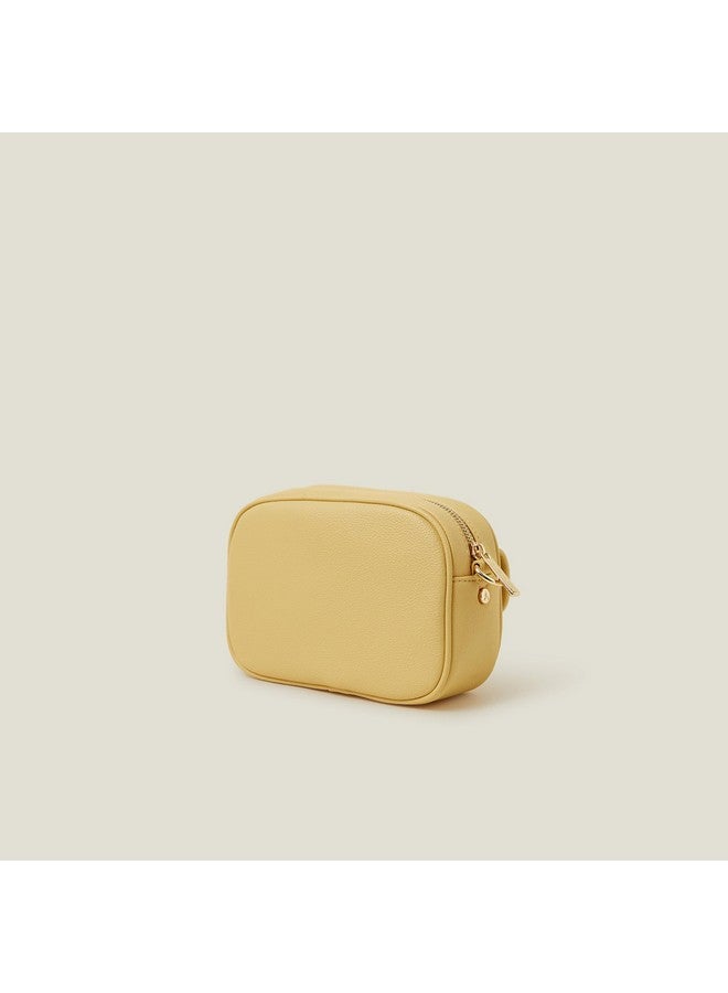 Accessorize London Women's Yellow Camera Webbing Strap Sling Bag - Image 5