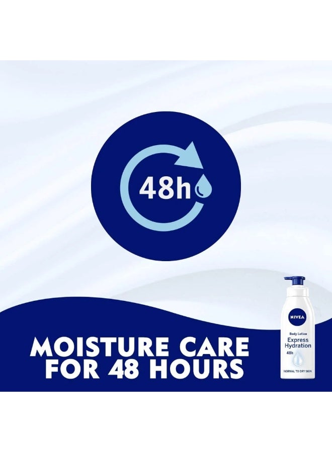 Nivea Express Hydration Body Lotion with Deep Moisture Serum & Sea Minerals, 48h Hydration 400ml - Image 4
