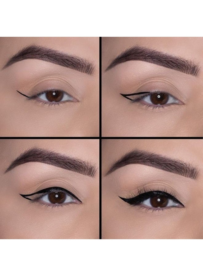 آيلاينر سائل مقاوم للماء من مايت سينما – أسود فاحم بتركيبة تدوم 24 ساعة – قلم تحديد العيون بطرف دقيق يشبه رأس الغزال – مقاوم للتلطخ والتقشر – لإطلالة عيون حادة وجذابة تدوم طوال اليوم - Image 4