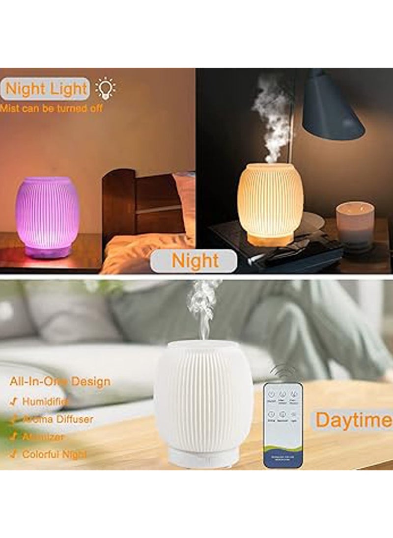 Aroma Diffusers for Home Aromatherapy Essential Oils Diffuser, and Cool Mist Humidifier with 3 Mist Modes, Fragrant Oil Humidifier Vaporizer, Timer and Auto-Off Humidifiers for Bedroom 200ml