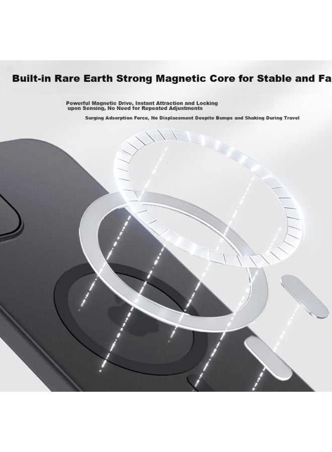 Gurrs Compatible With Iphone 12 Case, Magsafe Magnetic Full-cover Ultra-thin Skin-feel Matte Semi-transparent Shockproof Simple Silicone Soft Case, Deep Space Black