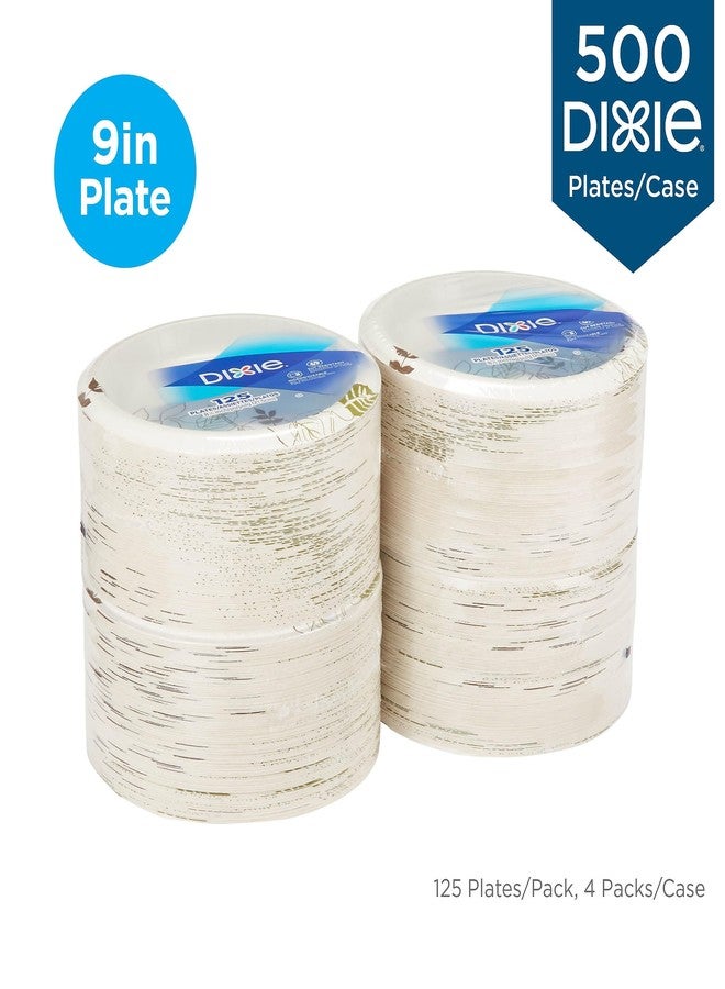 Dixie UX9WS Pathways Soak-Proof Shield Paper Plates, 8 1/2, Grn/Burg, 125/Pk, 4 Pks/Ct - Image 3