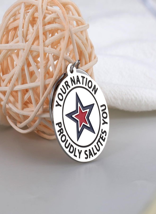 Delujouberst Veterans Day Keychain Gifts Bulk - Thank You for Your Service Military Retirement Appreciation Gift for Men Veterans Day Decorations Veteran Memorial - Image 3