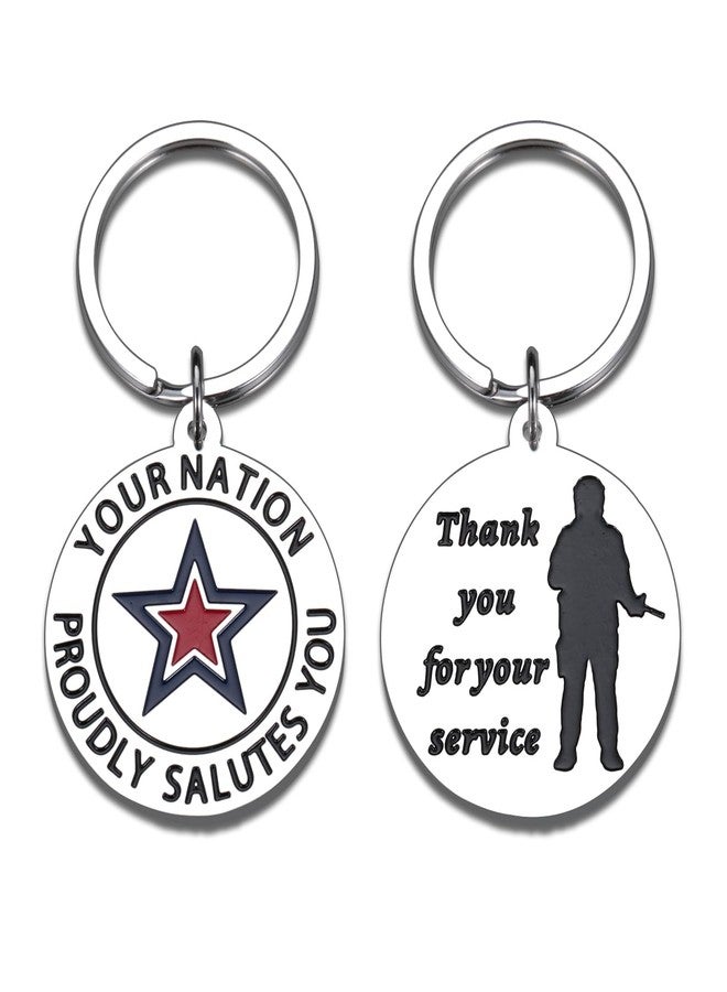 Delujouberst Veterans Day Keychain Gifts Bulk - Thank You for Your Service Military Retirement Appreciation Gift for Men Veterans Day Decorations Veteran Memorial - Image 1