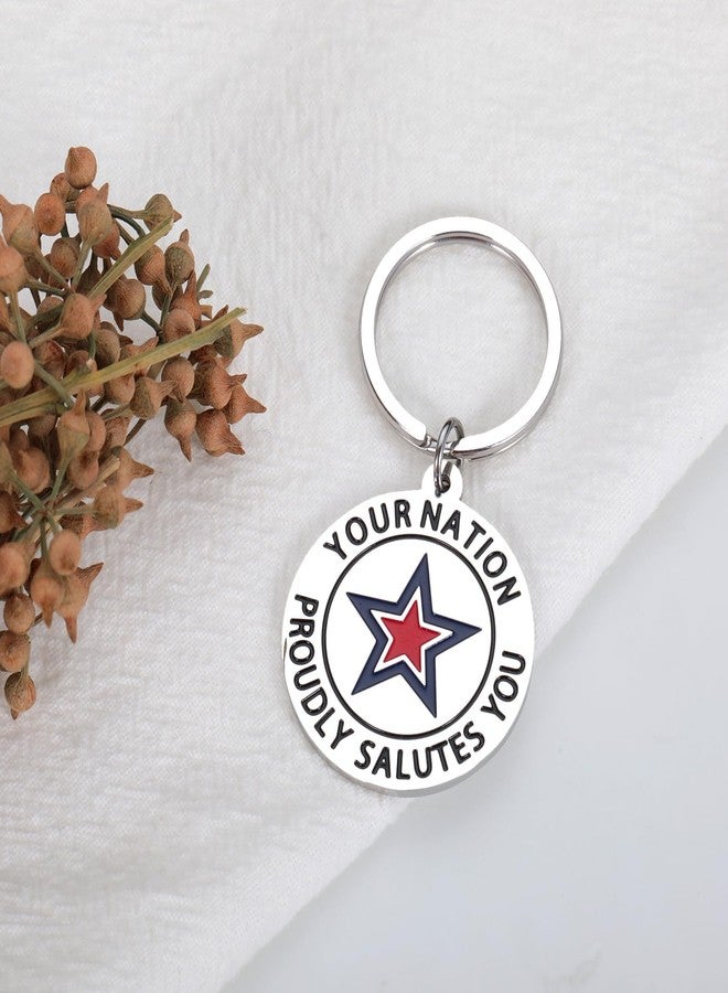 Delujouberst Veterans Day Keychain Gifts Bulk - Thank You for Your Service Military Retirement Appreciation Gift for Men Veterans Day Decorations Veteran Memorial - Image 2