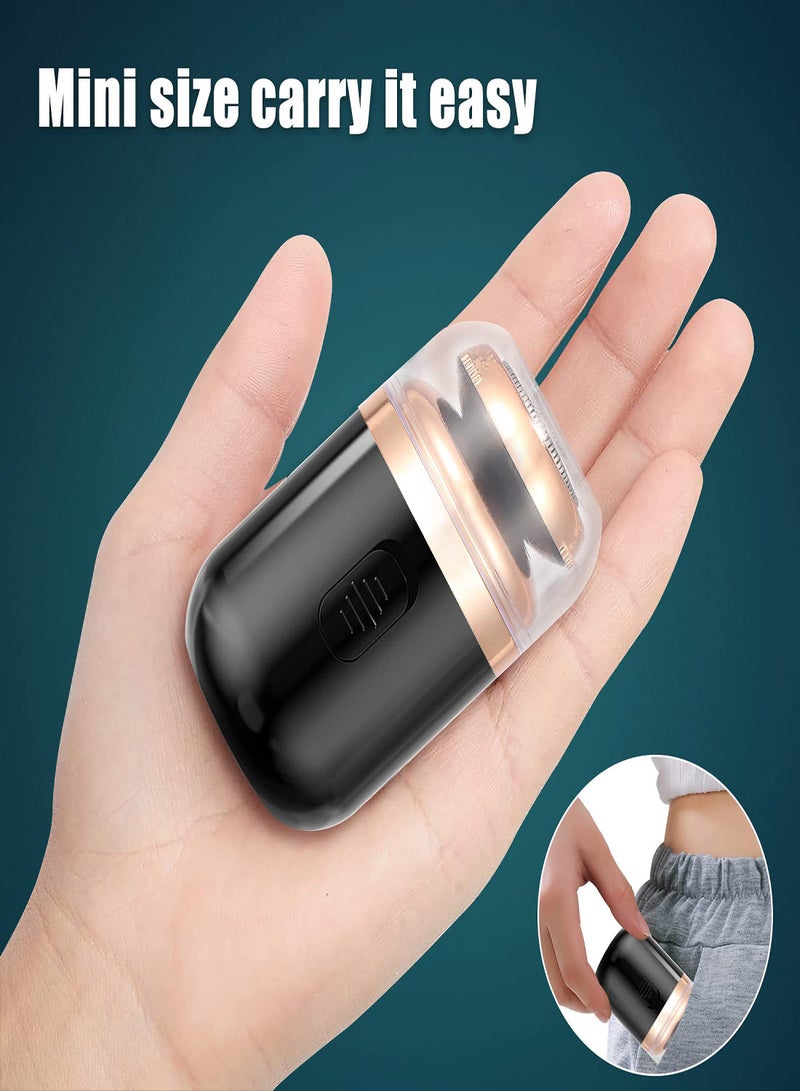Excefore Mini Portable Electric Shaver Dual Purpose Shaver New Upgrade Mini Electric Razor Shavers for Men One-Button Use USB Mini Shaver Charging Suitable for Home Car Travel (Dark Night Black) - Image 4