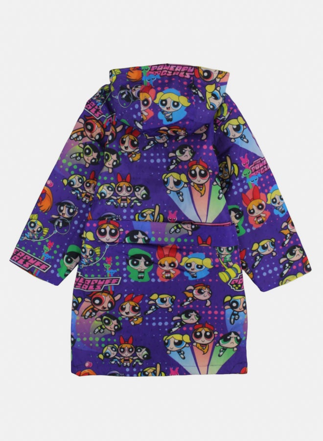 آي وير I.Wear رداء سباحة للبنات - أرجواني مع طباعة بناتي Powerpuff  - Image 2