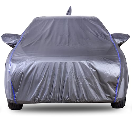 Autofact 210D SuperDuper Waterproof Car Cover for Volkswagen Vento | Mirror & Antenna Pockets, UV & Heat Resistant, Windproof, Scratchproof & Dustproof, Grey Color - Image 1