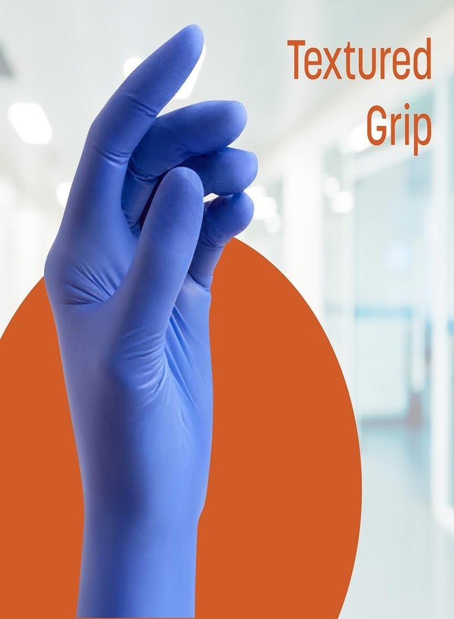 Caring Nitrile Exam Gloves (100ct), Powder Free and Not Made with Natural Rubber Latex, Gloves for Medical Use, Cleaning, Food Prep and More, Large - Image 2