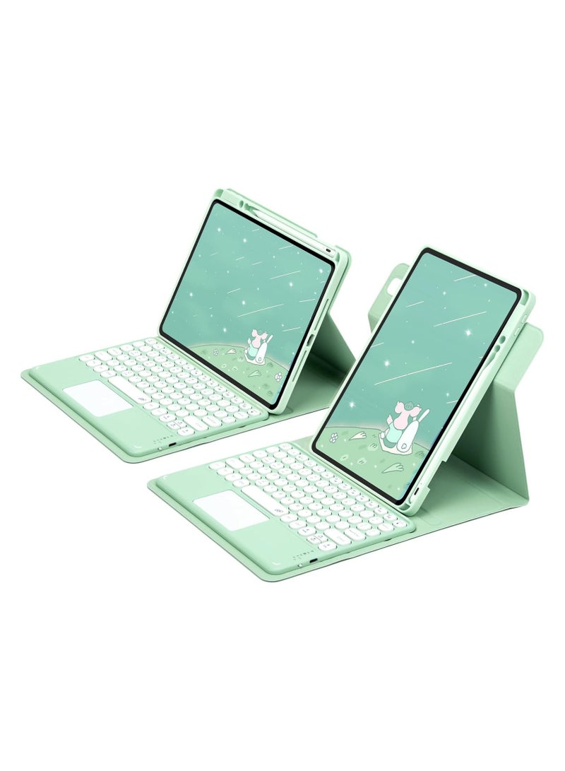 Keyboard Case for iPad (A16) 11th Generation 11-inch 2025 (A3355, A3356) Rotating Stand Case with Pencil Holder Detachable Keyboard with Magnetic Cover