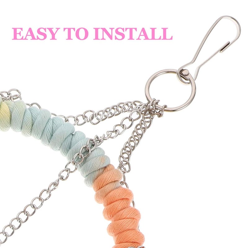 Colorful Cotton Rope Bird Swing Perch Hanging Hammock For Parrots Cockatiels Conures - Image 4