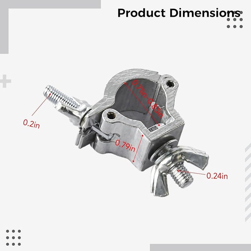 Aluminum Alloy Scaffold Cross Clamp With Wing Nut For Round Pipe Swivel Connector - Image 4