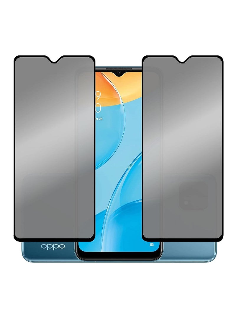 we3 2 Piece Tempered Glass Screen Protector Anti-Spy Privacy Designed For Oppo A15 Full Screen Coverage And Bubble Free - Image 1