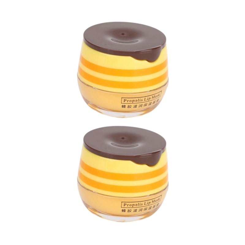 Honey Lip Balm: Beeswax Formula Long-Lasting Intense Hydration - Exfoliating Lip Treatment for Dry Lips, Lip Line Lightening Overnight Lip Care - Image 4