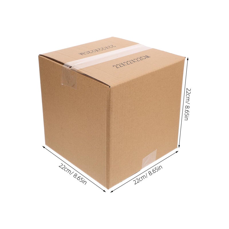 5pcs Medium Square Extra Strong Cardboard Packing Boxes 220x220x220mm Triple Layer Heavy Duty Moving - Image 3
