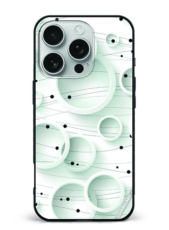 COVERSCART Protective Case Cover For Apple iPhone 16 Pro Max Circles Design White