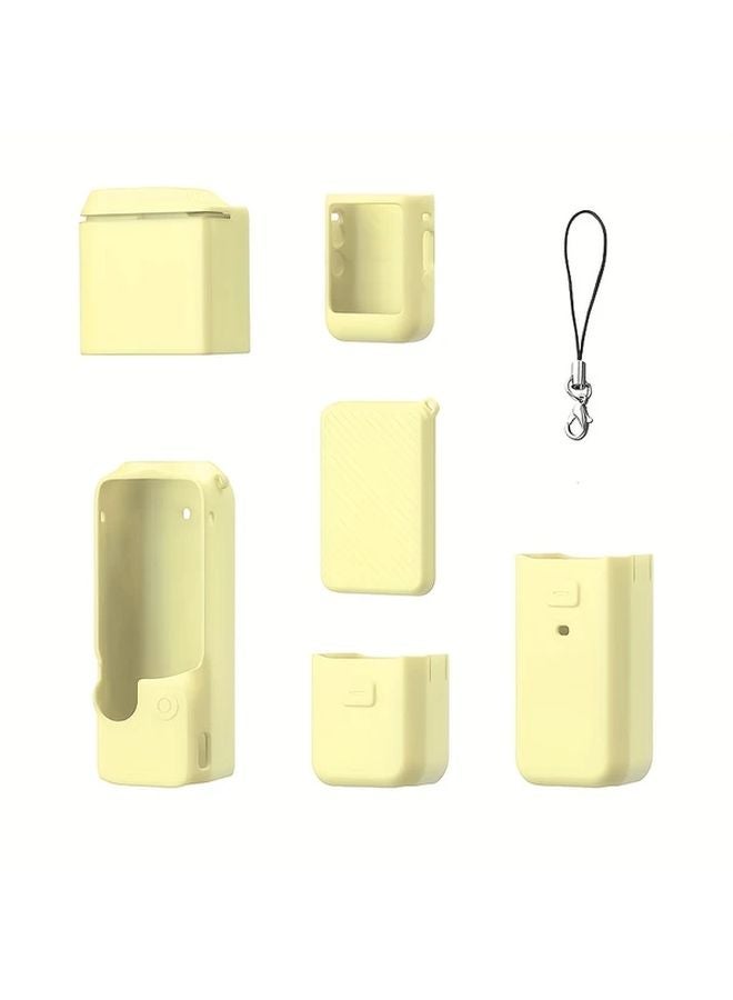 6 قطع صفراء من غطاء السيليكون الواقي للكاميرا DJI Pocket 3 Osmo - Image 1