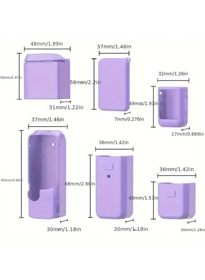 6 قطع صفراء من غطاء السيليكون الواقي للكاميرا DJI Pocket 3 Osmo - Image 3