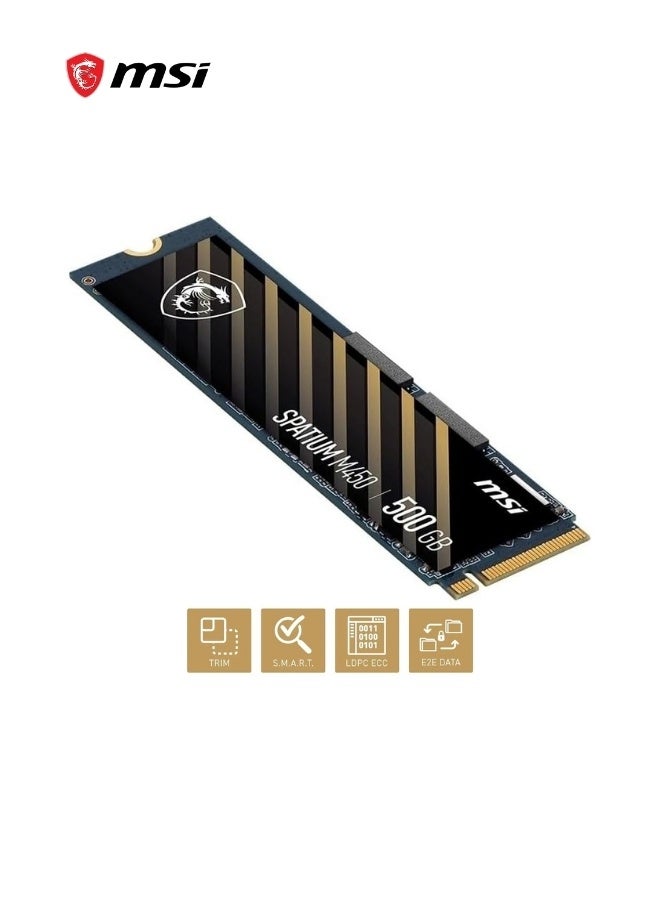 إم اس أي SPATIUM M450 SSD 500GB - PCIe 4.0 NVMe M.2 Internal Solid State Drive for Laptop, Desktop, Gaming PC 500 GB - Image 4