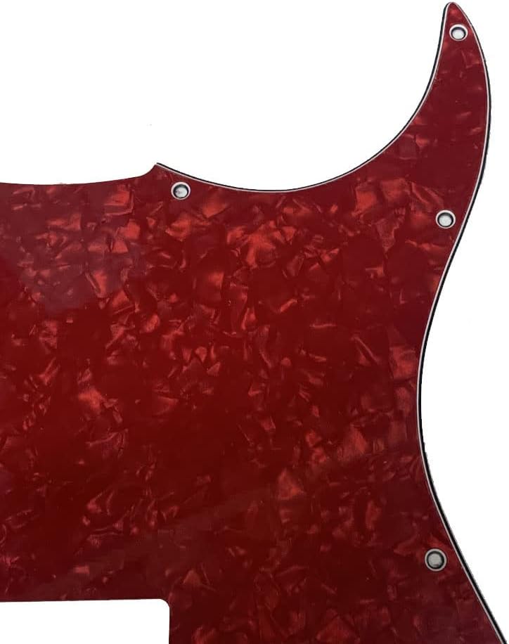 KAISH 11 Hole ST/Strat Style One Humbucker Guitar Pickguard Scratch Plate for Delonge Stratocaster/Strat Red Pearl - Image 3